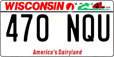 WI license plate 470NQU