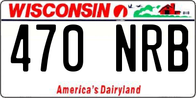 WI license plate 470NRB