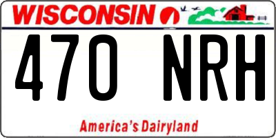 WI license plate 470NRH