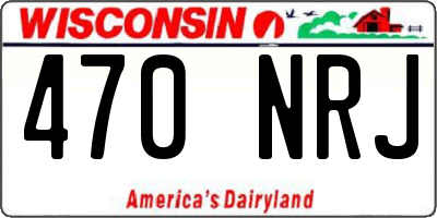 WI license plate 470NRJ