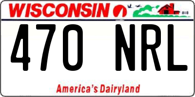WI license plate 470NRL