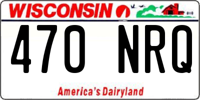 WI license plate 470NRQ
