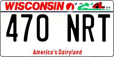 WI license plate 470NRT