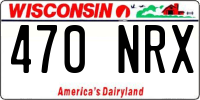 WI license plate 470NRX