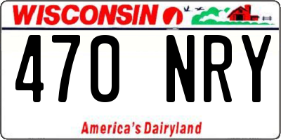 WI license plate 470NRY