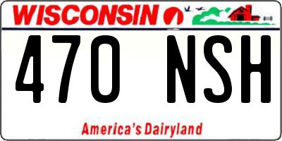 WI license plate 470NSH