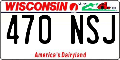WI license plate 470NSJ