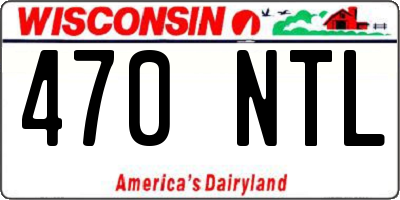 WI license plate 470NTL