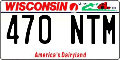 WI license plate 470NTM