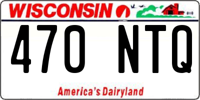 WI license plate 470NTQ