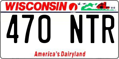 WI license plate 470NTR