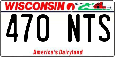WI license plate 470NTS