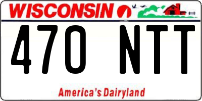 WI license plate 470NTT