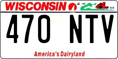 WI license plate 470NTV