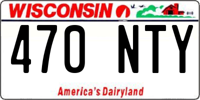 WI license plate 470NTY