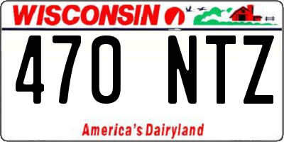 WI license plate 470NTZ