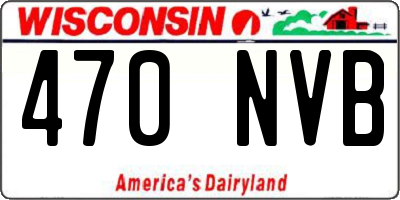 WI license plate 470NVB