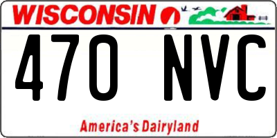 WI license plate 470NVC