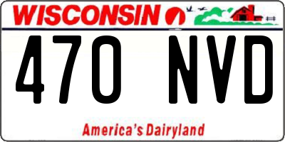WI license plate 470NVD