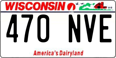 WI license plate 470NVE