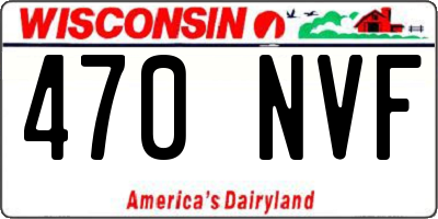 WI license plate 470NVF