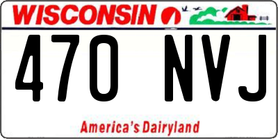 WI license plate 470NVJ