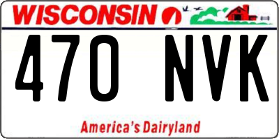WI license plate 470NVK