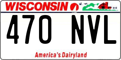 WI license plate 470NVL