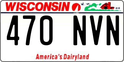 WI license plate 470NVN