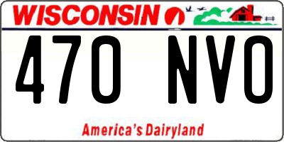 WI license plate 470NVO