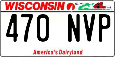 WI license plate 470NVP