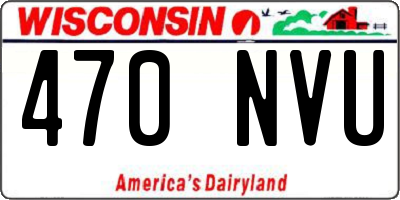 WI license plate 470NVU