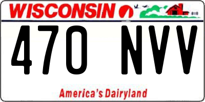 WI license plate 470NVV