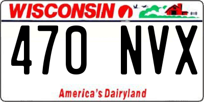 WI license plate 470NVX