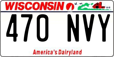 WI license plate 470NVY