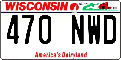 WI license plate 470NWD