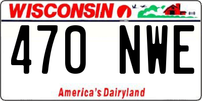 WI license plate 470NWE