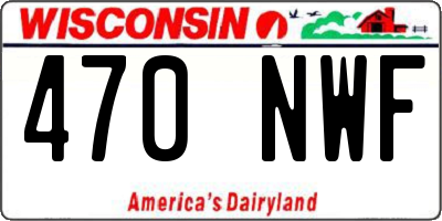 WI license plate 470NWF