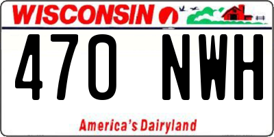 WI license plate 470NWH