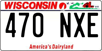 WI license plate 470NXE