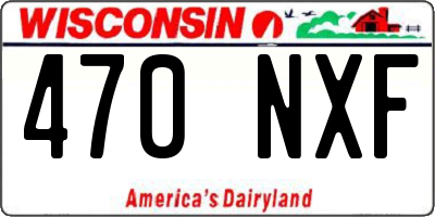 WI license plate 470NXF