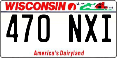 WI license plate 470NXI