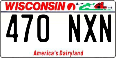 WI license plate 470NXN