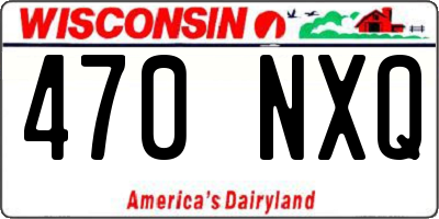 WI license plate 470NXQ