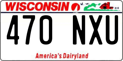 WI license plate 470NXU