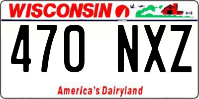 WI license plate 470NXZ
