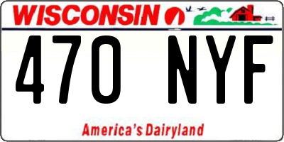 WI license plate 470NYF