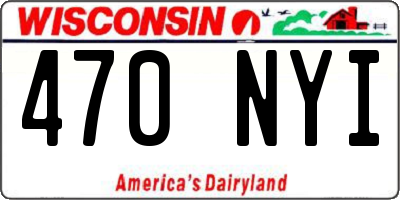 WI license plate 470NYI