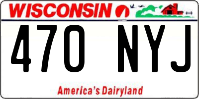 WI license plate 470NYJ
