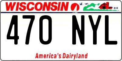 WI license plate 470NYL
